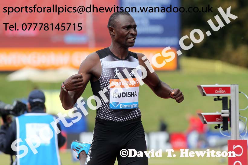 David Rudisha wins the 600 metres at the Sainsbury's Birmingham Grand Prix. Photos: David T. Hewitson/Sports for All Pics